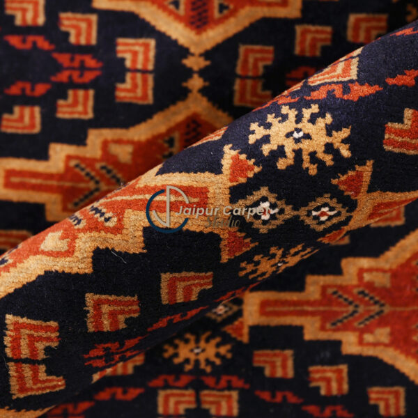 Amber Loom – Handwoven Turkish Rug in Rust and Midnight - Image 4