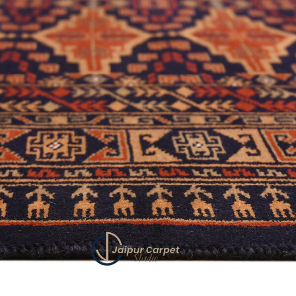 Amber Loom – Handwoven Turkish Rug in Rust and Midnight - Image 6