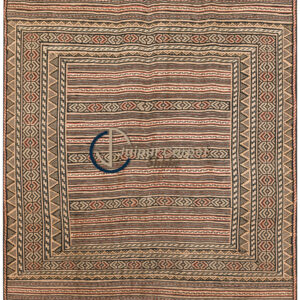 Desert Stripes – Low-Pile Handwoven Afghani Kilim Carpet
