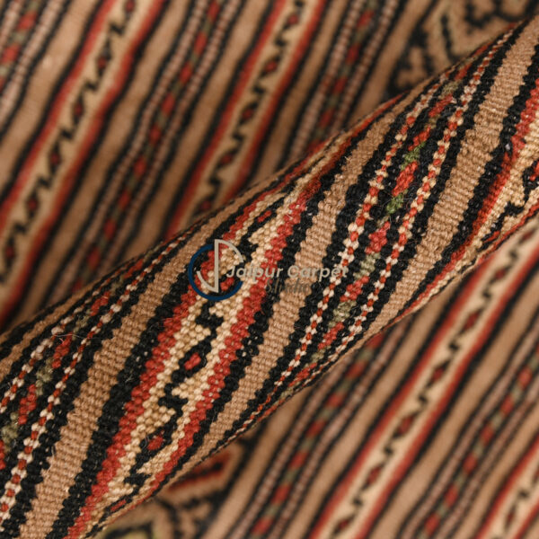 Desert Stripes – Low-Pile Handwoven Afghani Kilim Carpet - Image 4
