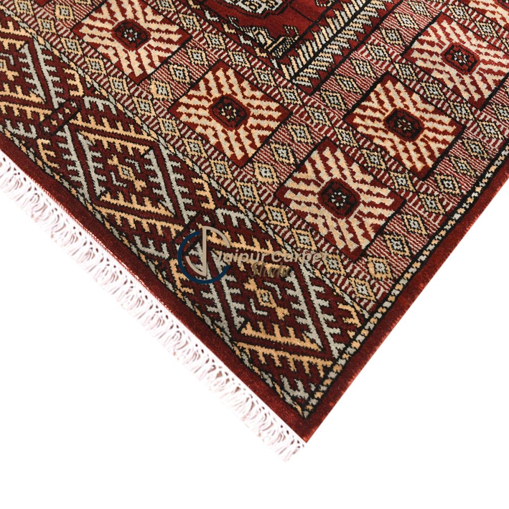 Ruby Medallion – Moroccan-Inspired Hand-Knotted Carpet - Image 5