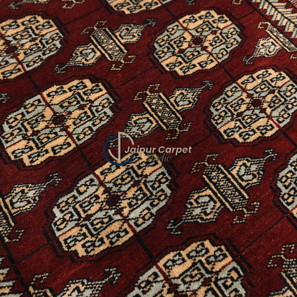 Ruby Medallion – Moroccan-Inspired Hand-Knotted Carpet - Image 4