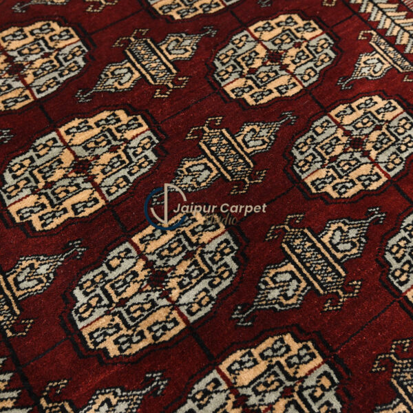 Ruby Medallion – Moroccan-Inspired Hand-Knotted Carpet - Image 4