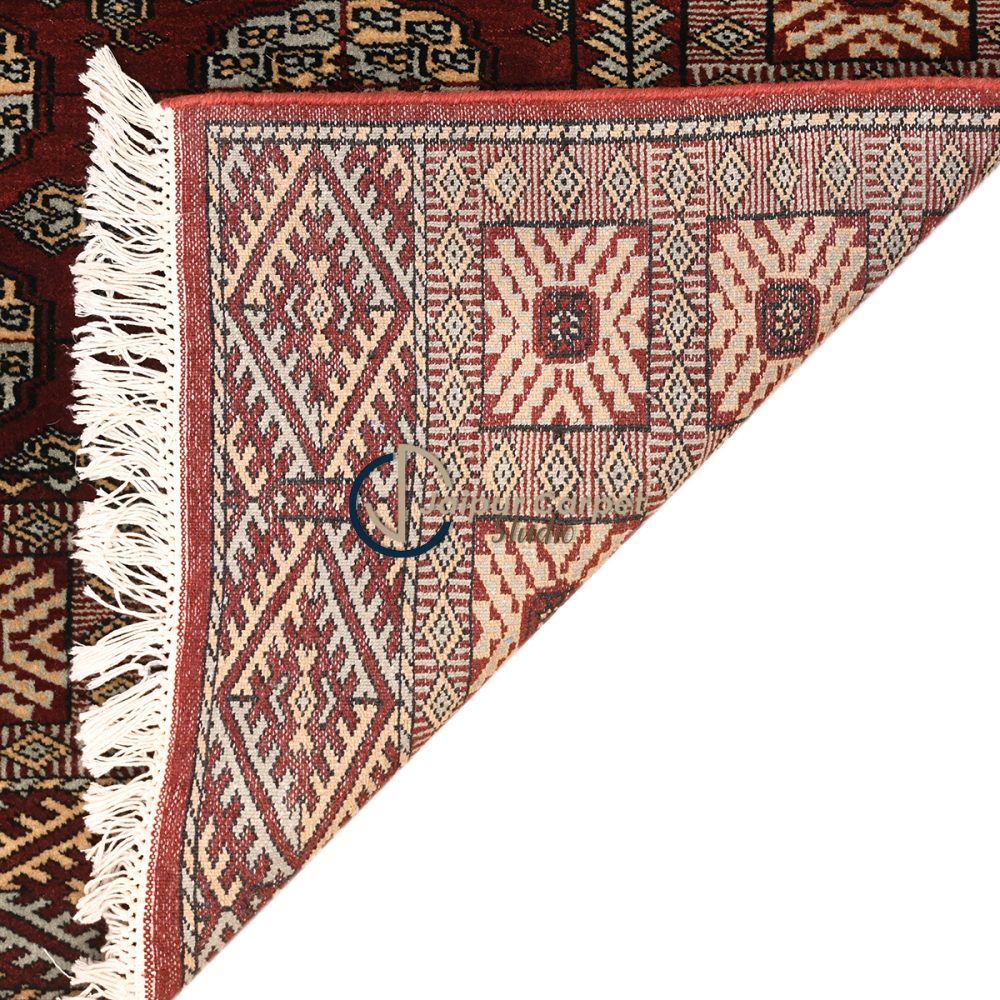Ruby Medallion – Moroccan-Inspired Hand-Knotted Carpet - Image 7
