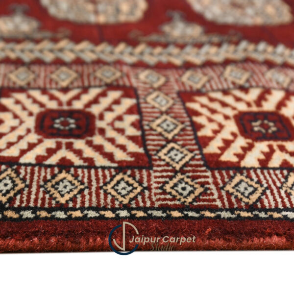 Ruby Medallion – Moroccan-Inspired Hand-Knotted Carpet - Image 6