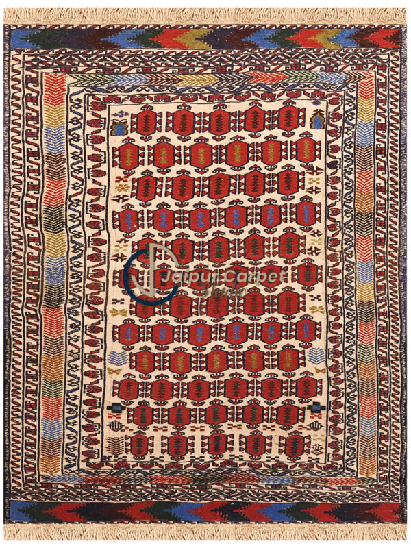 Moroccan Kilim Majesty – Handwoven Tribal Wool Rug