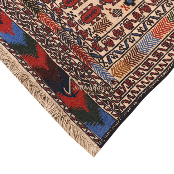 Moroccan Kilim Majesty – Handwoven Tribal Wool Rug - Image 5