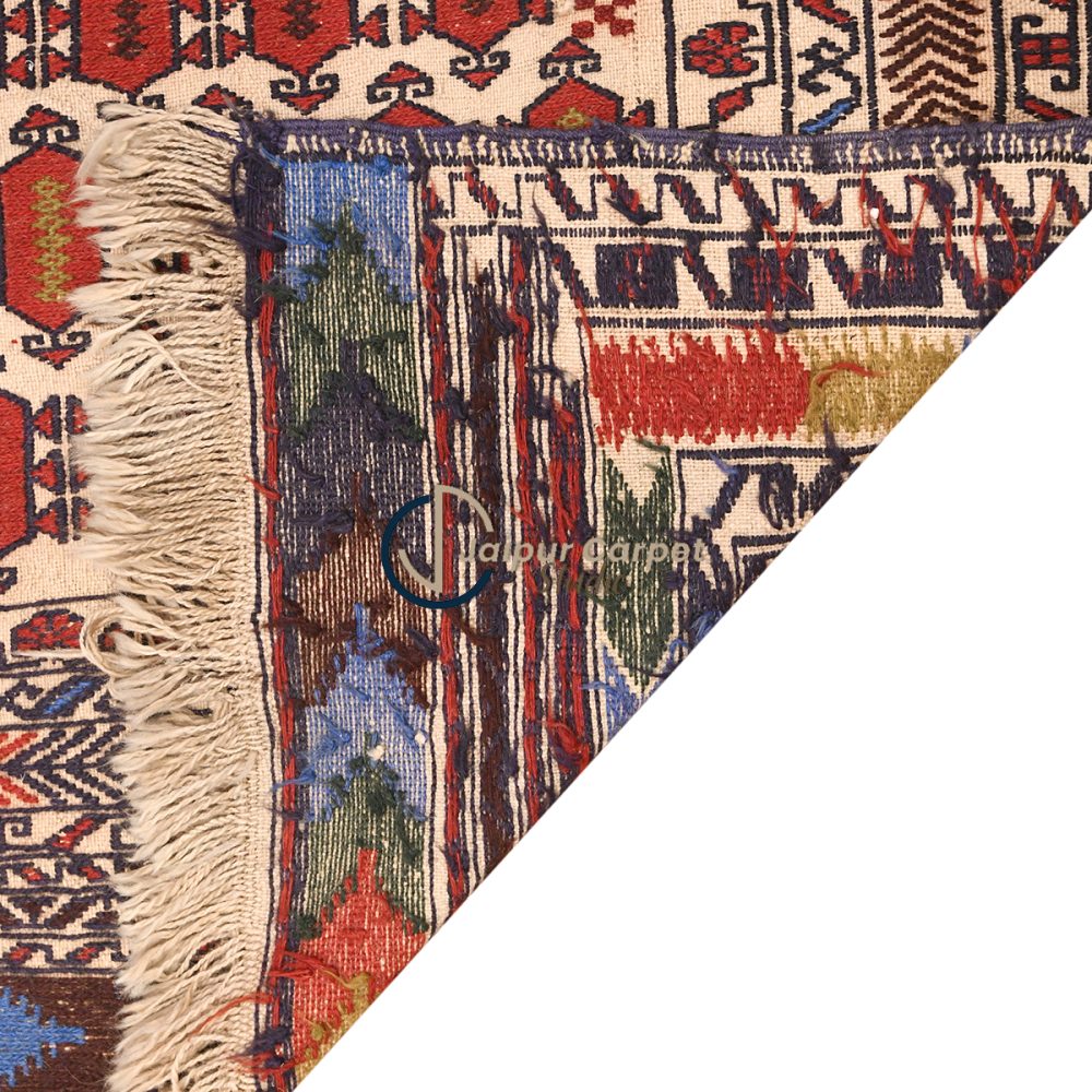 Moroccan Kilim Majesty – Handwoven Tribal Wool Rug - Image 7