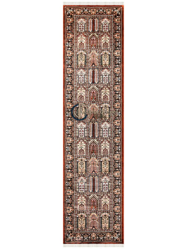 Silken Tabriz – Hand-Knotted Persian Silk Runner Rug