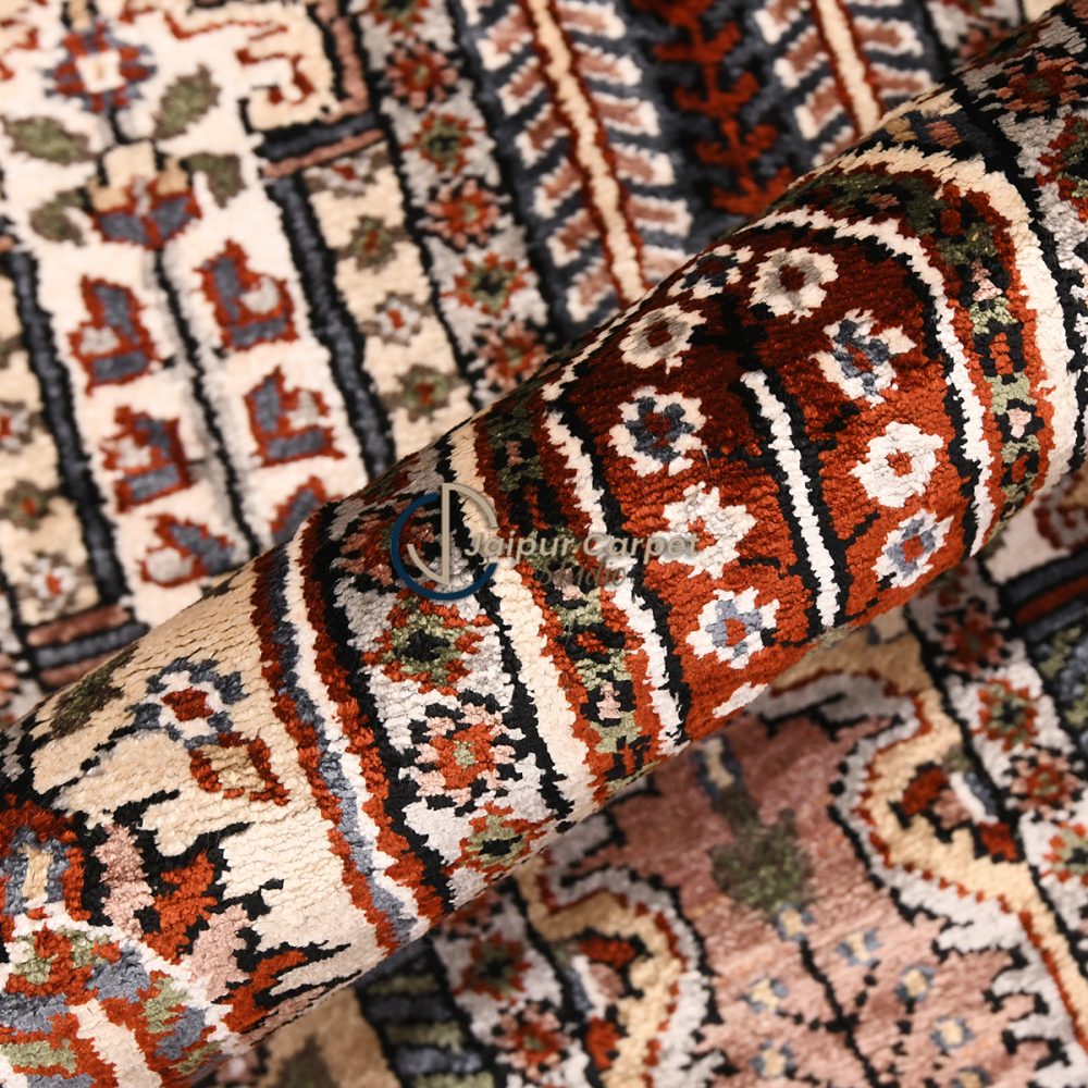 Silken Tabriz – Hand-Knotted Persian Silk Runner Rug - Image 4