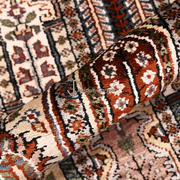 Silken Tabriz – Hand-Knotted Persian Silk Runner Rug - Image 4
