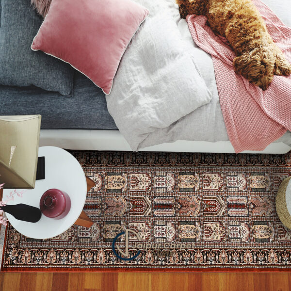Silken Tabriz – Hand-Knotted Persian Silk Runner Rug - Image 2