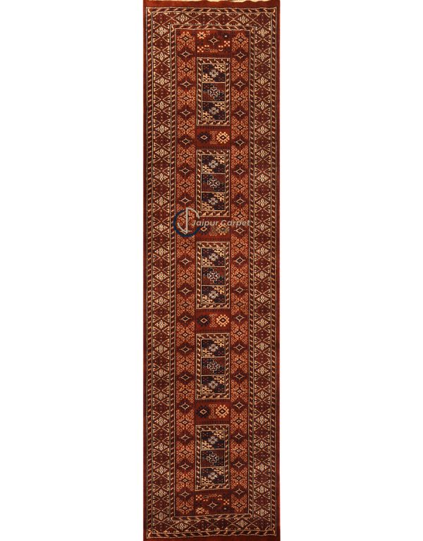 Garnet Elegance – Tribal Wool Runner Rug