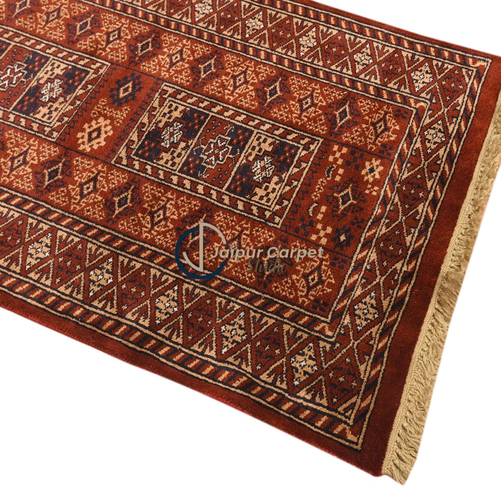 Garnet Elegance – Tribal Wool Runner Rug - Image 4