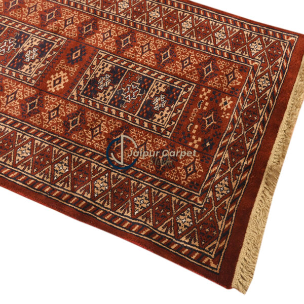 Garnet Elegance – Tribal Wool Runner Rug - Image 4