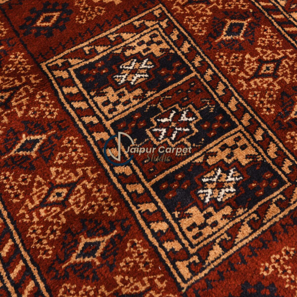 Garnet Elegance – Tribal Wool Runner Rug - Image 3