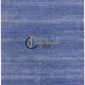 Indigo Weave Symphony – Hand‑Carded Wool Accent Rug