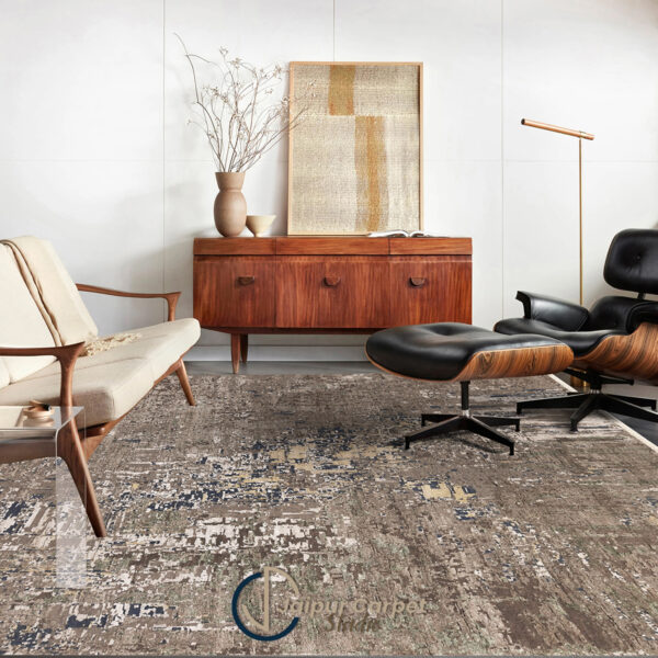 Desert Mirage – Abstract Wool Handwoven Rug - Image 2