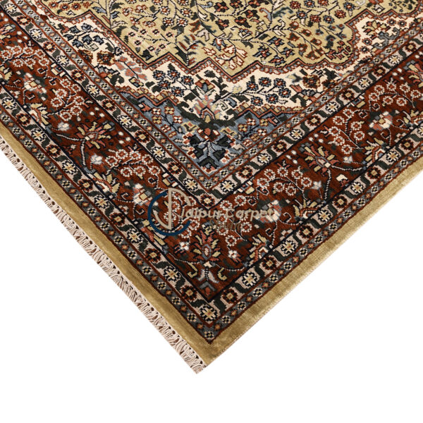 Scarlet Reverie – Hand-Knotted Silk Persian Rug - Image 5