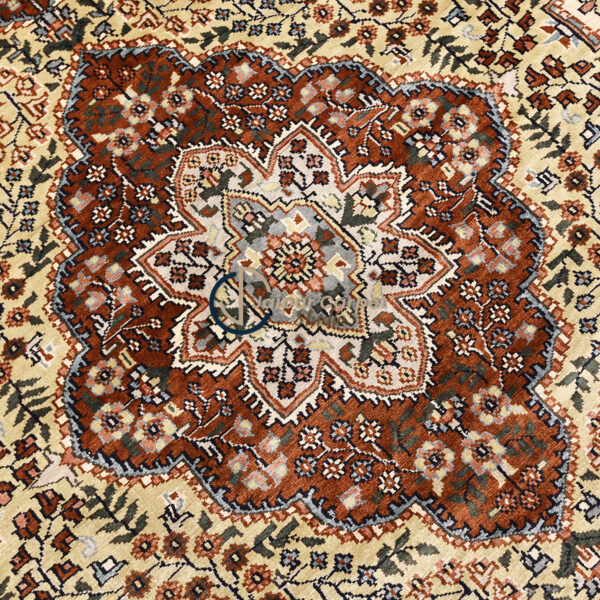 Scarlet Reverie – Hand-Knotted Silk Persian Rug - Image 3