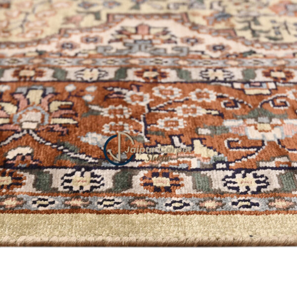 Scarlet Reverie – Hand-Knotted Silk Persian Rug - Image 6