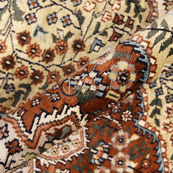 Scarlet Reverie – Hand-Knotted Silk Persian Rug - Image 4