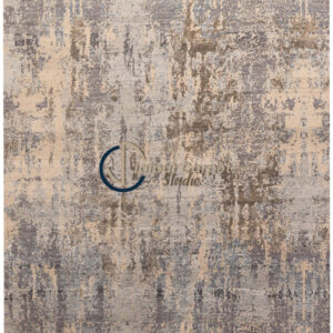 Eclipse Haze – Hand‑Carded Wool Abstract Rug