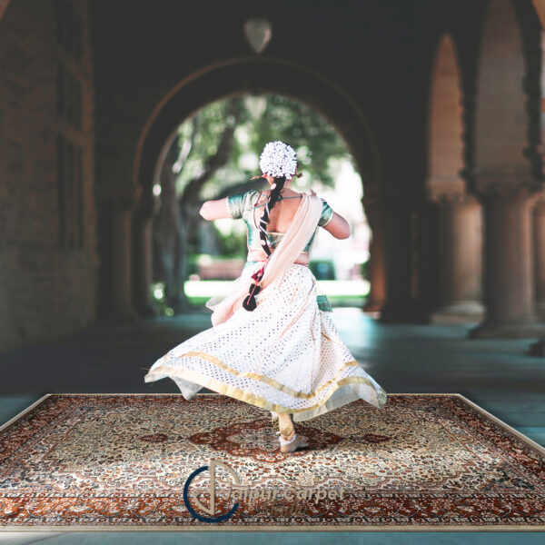 Scarlet Reverie – Hand-Knotted Silk Persian Rug - Image 2