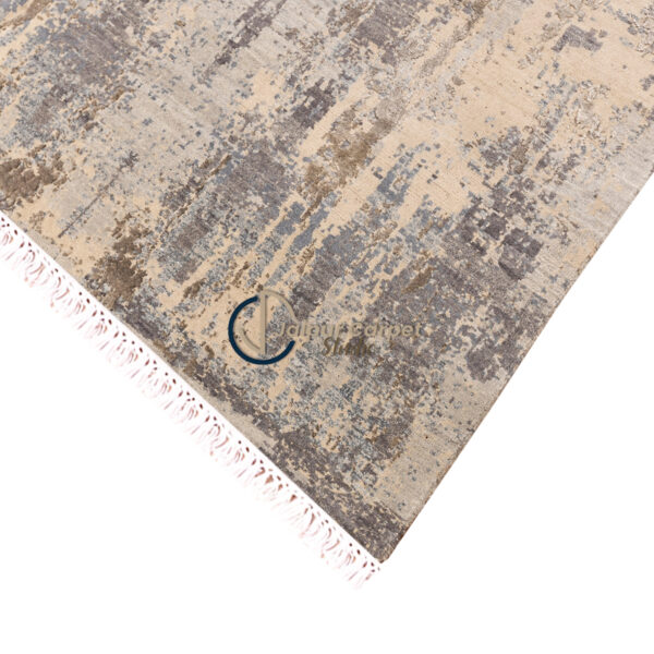 Eclipse Haze – Hand‑Carded Wool Abstract Rug - Image 5