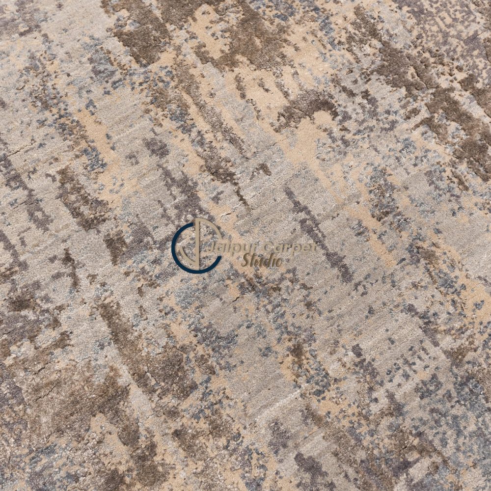 Eclipse Haze – Hand‑Carded Wool Abstract Rug - Image 3