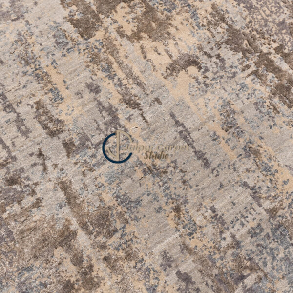 Eclipse Haze – Hand‑Carded Wool Abstract Rug - Image 3