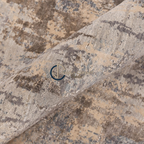 Eclipse Haze – Hand‑Carded Wool Abstract Rug - Image 4