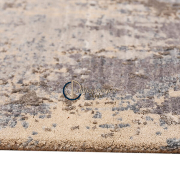 Eclipse Haze – Hand‑Carded Wool Abstract Rug - Image 6