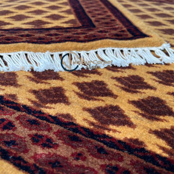 Camel Bloom Duo – Artisan Hand-Knotted Wool Rugs Pair - Image 3