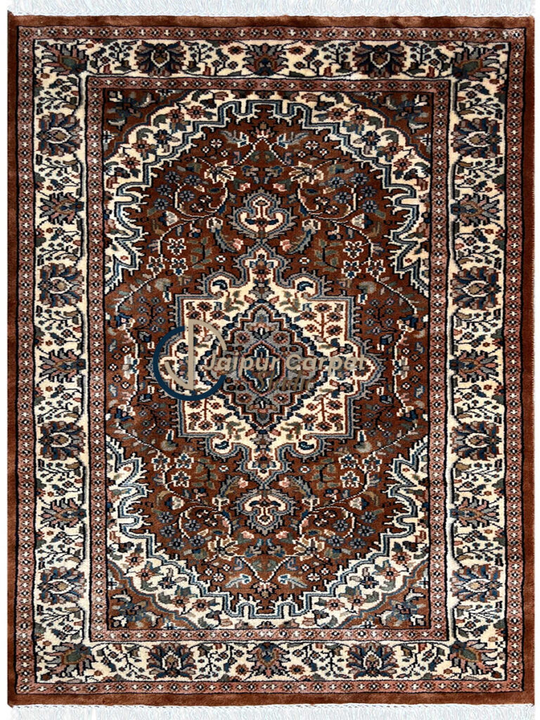Ruby Reverie – Hand‑Knotted Indo‑Persian Wool Rug