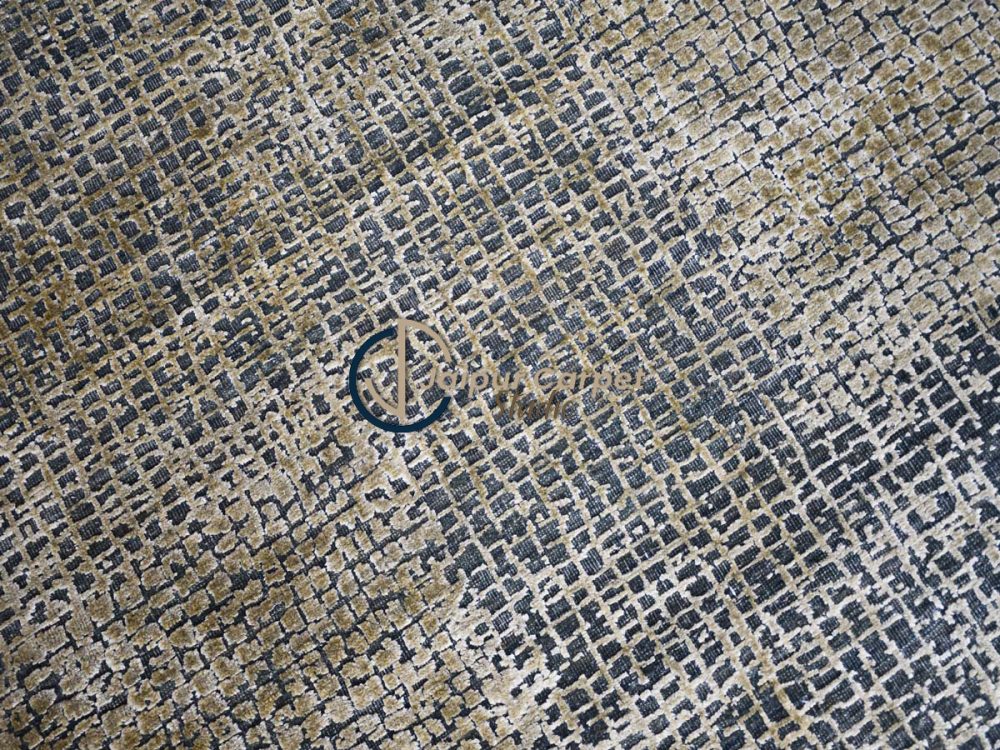 Luxury Handwoven Olive Grid Rug – Modern Textured Weave for Elegant Interiors - Image 3