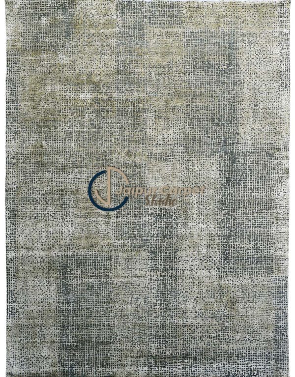 Luxury Handwoven Olive Grid Rug – Modern Textured Weave for Elegant Interiors