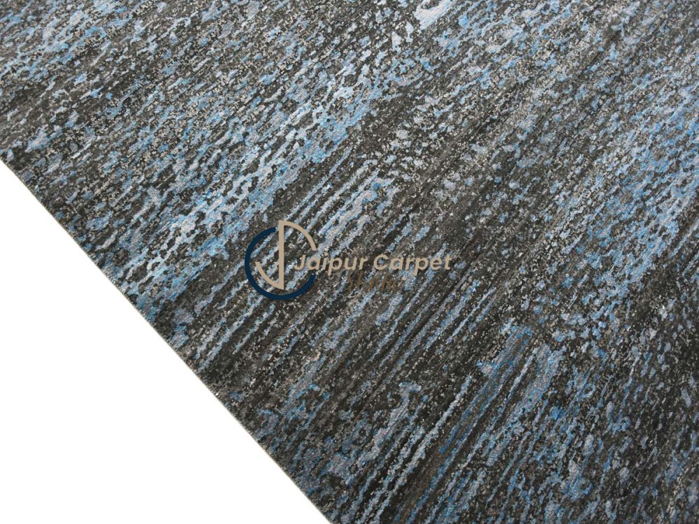 Gray to Sky Blue Ombre Wool Rug – Custom Sizes Available - Image 6