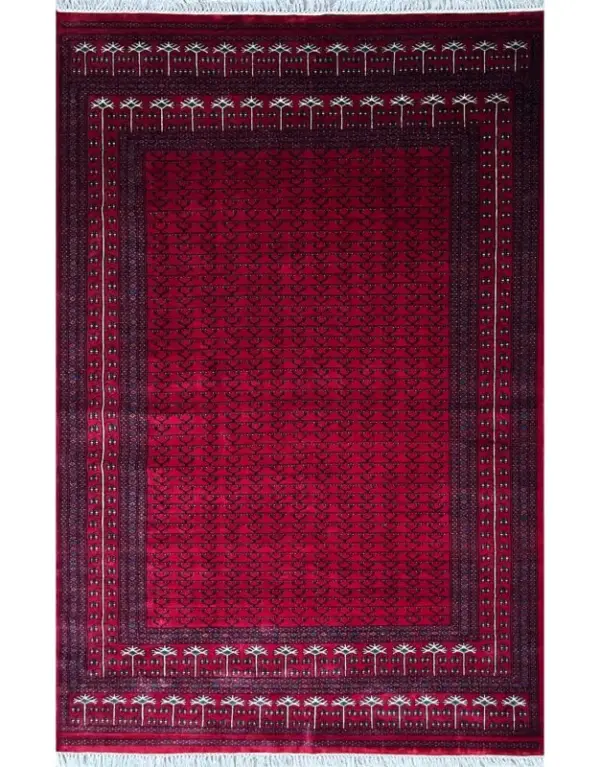 Royal Crimson Parda Hand Knotted Rug