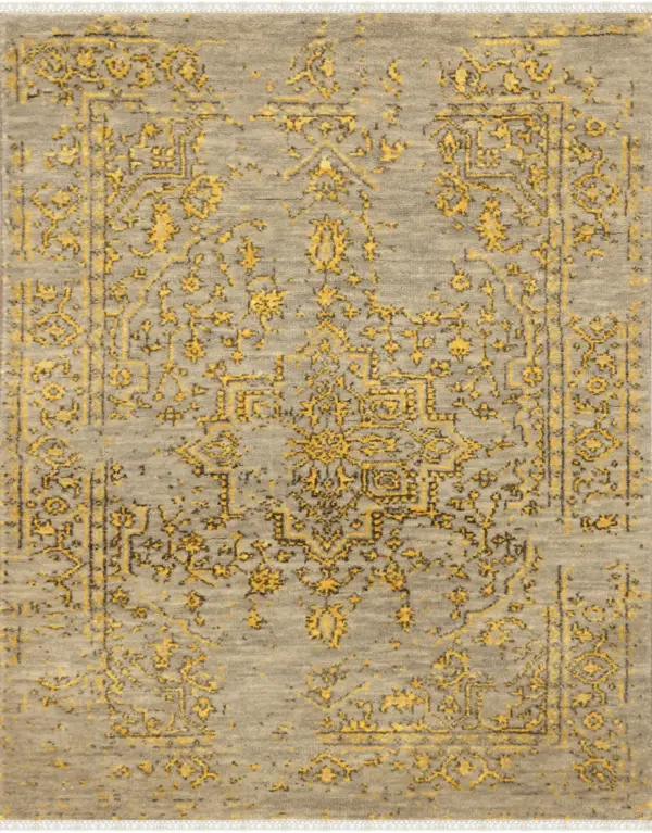 Regal Midnight Blossom Hand Knotted Rug