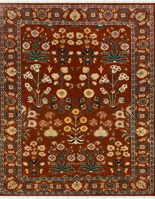 Royal Kashan Medallion Hand Knotted Rug