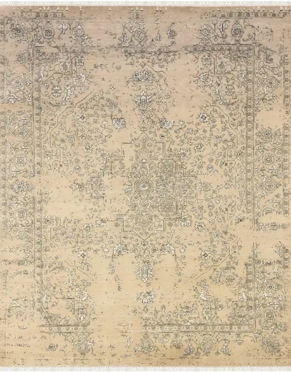 Terracotta Relic Medallion Hand Knotted Rug