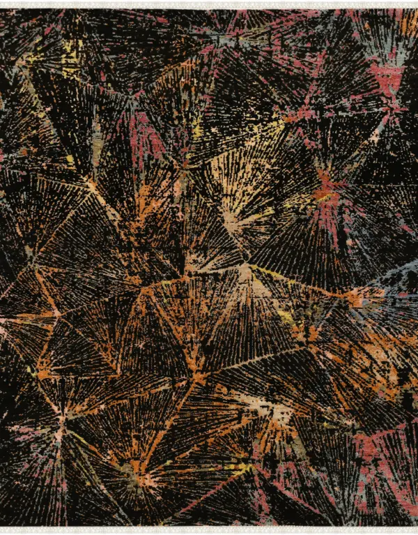 Molten Rust Abstract Hand Knotted Rug