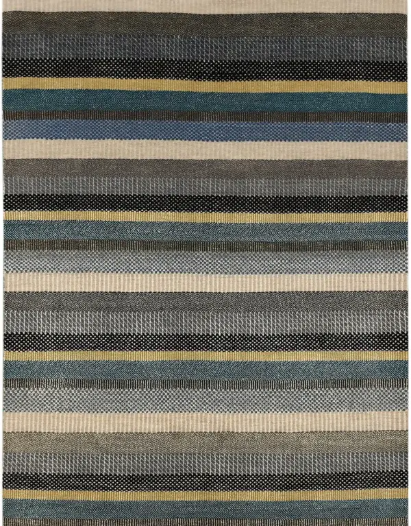Luminous Lehriya Wave Hand Knotted Rug
