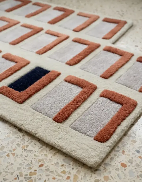 Azure Cascade Sculpted Tufted Rug