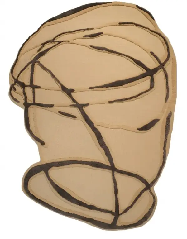 Heritage Navy Damask Tufted Rug