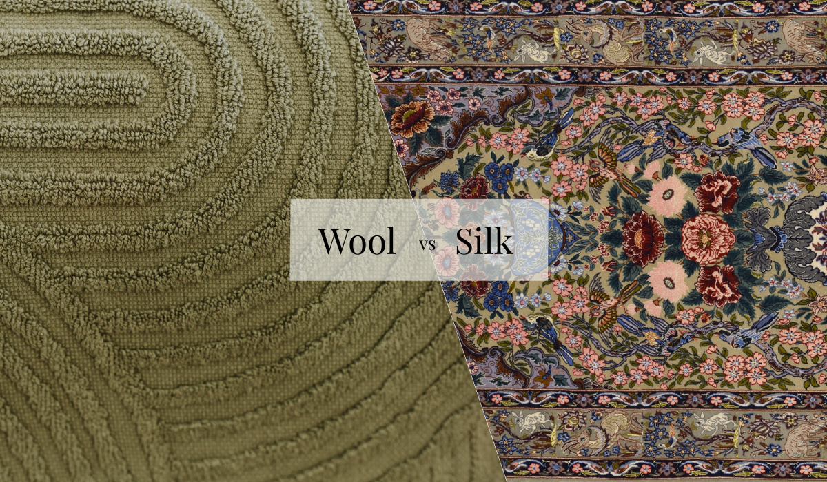 wool vs silk rugs